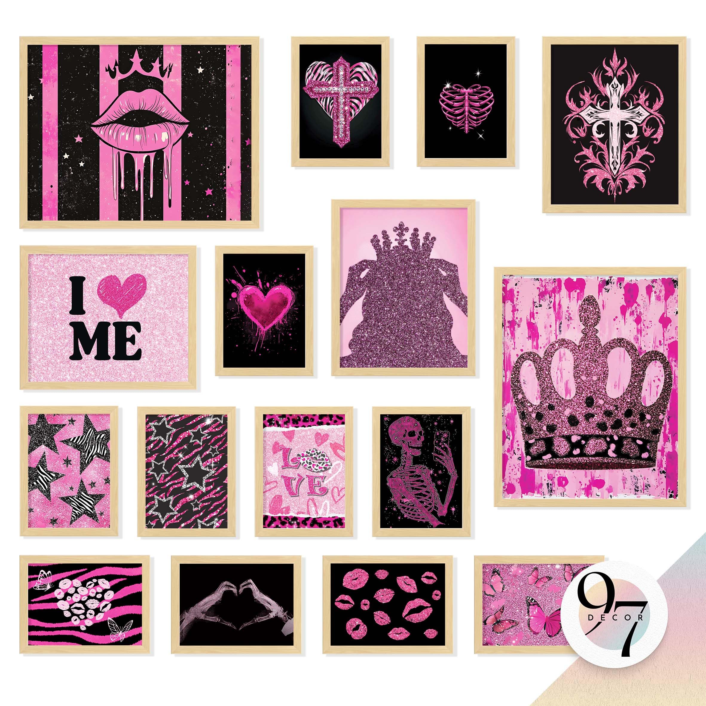 Amazon.com: 97 Decor LARGE 11x14 Hot Pink Room Decor Y2k Posters